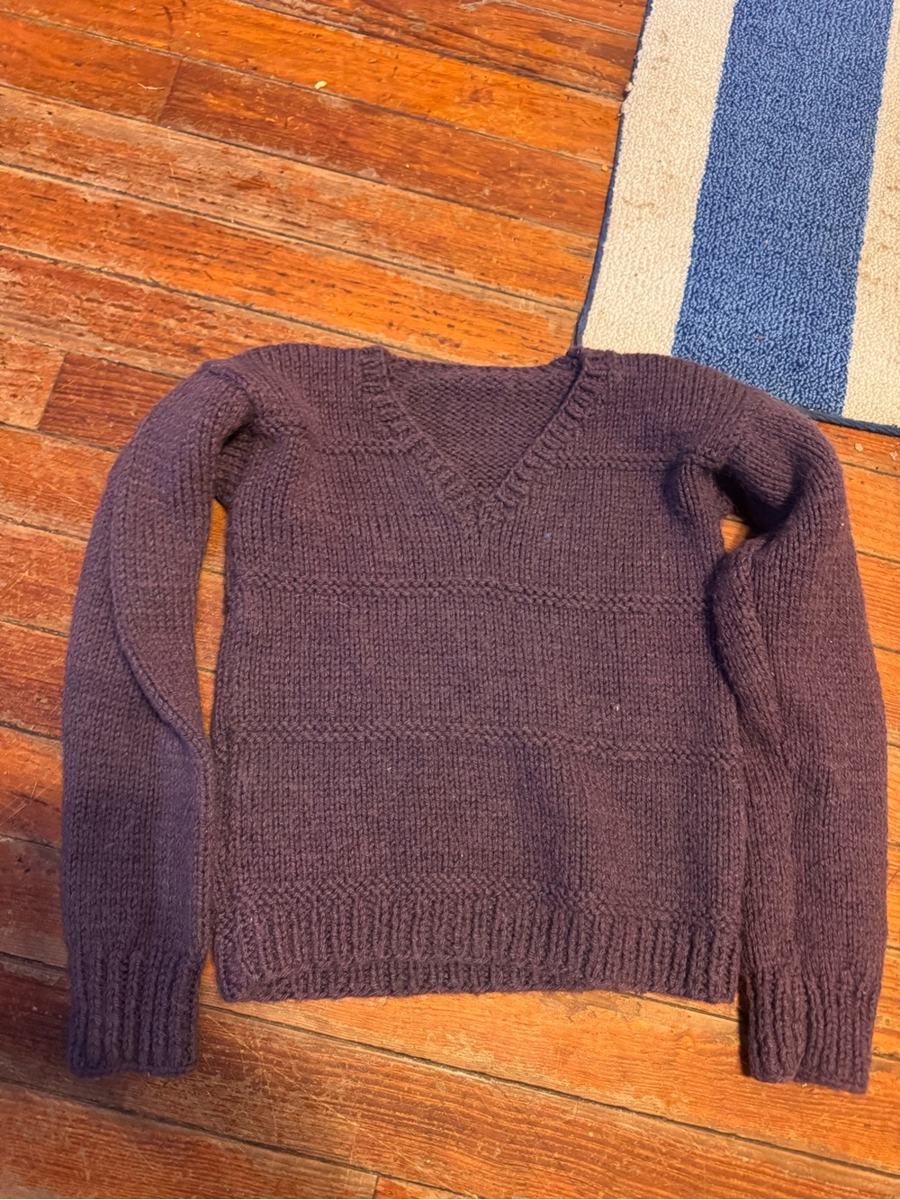 Handmade woolen Sweater in Plum toddlers 2T